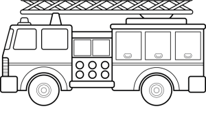 Fire truck coloring book