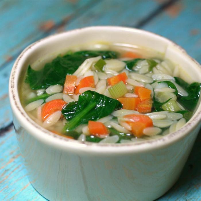 Soup with spinach recipe