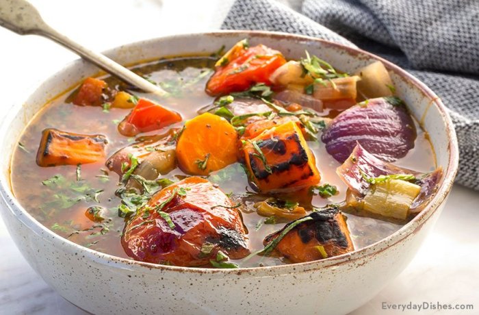 Roast veg soup recipe